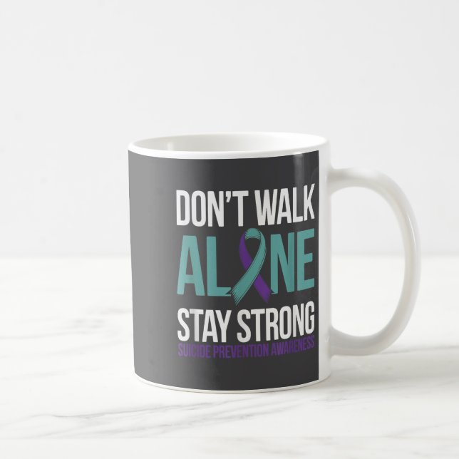 Mug Suicide Prevention Teal Purple Ribbon Suprt  (Droite)