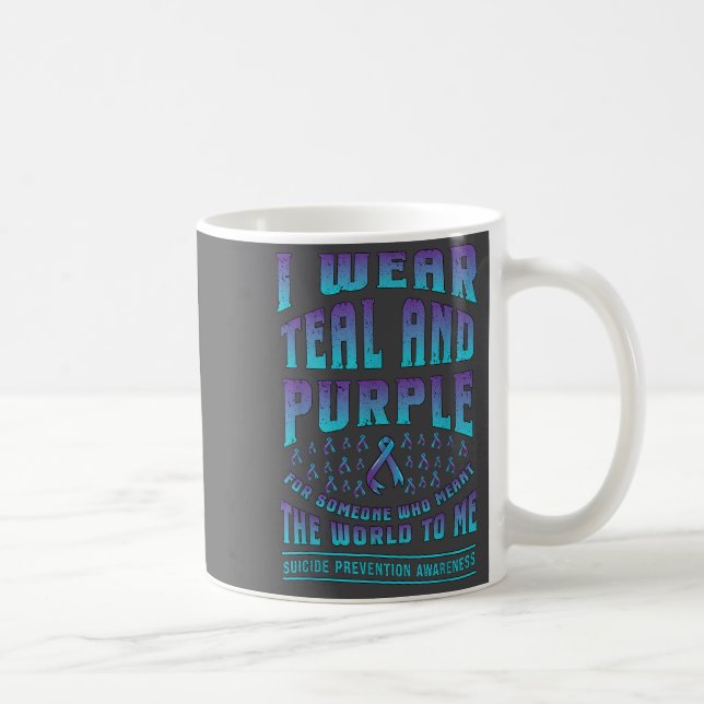 Mug Suicide Prevention Wear Teal Purple For Someone Aw (Droite)