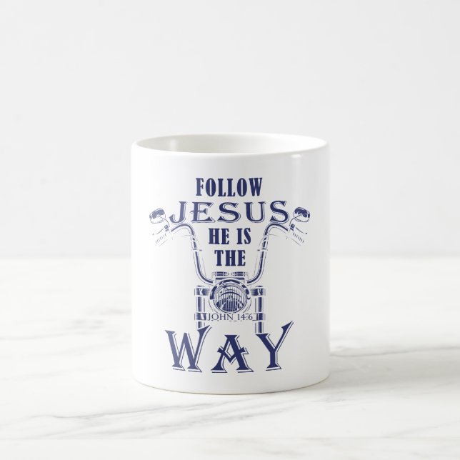 Mug Suivez Jésus Il est la façon de la moto chrétienne (Centre)