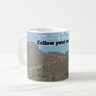 Mug Suivez votre propre sentier Photo Arizona Mountain