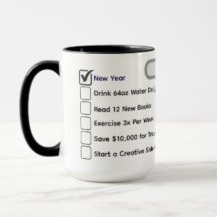 Mug Suivi d'Habitudes Moderne & 10 Jalons Personnalisé