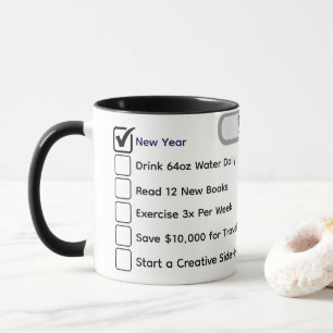 Mug Suivi d'Habitudes Moderne & 10 Jalons Personnalisé