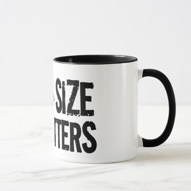 Mug Sujets de taille ! Conception drôle de pêche (Droite)