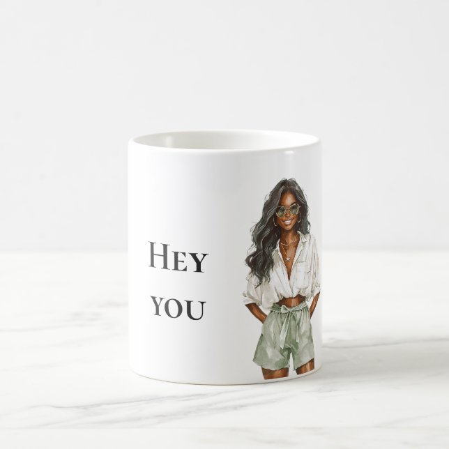 Mug Summer Black Lady Hey Vous Citez (Centre)