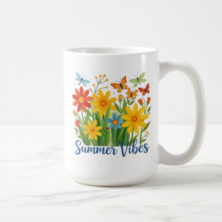 Mug Summer Vibes Floral with Butterflies-64534