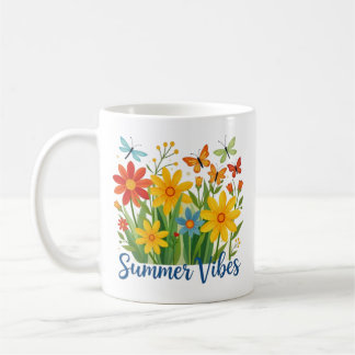 Mug Summer Vibes Floral with Butterflies-64534