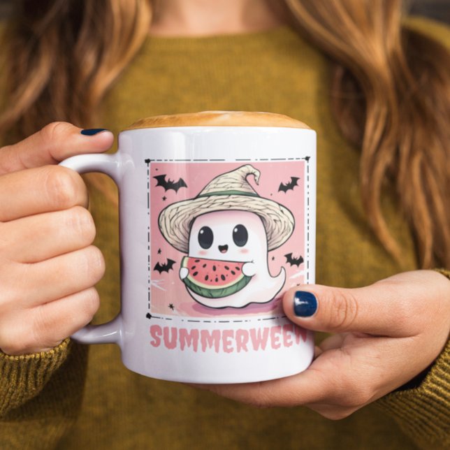 Mug Summerween Cute Ghose Watermelon Summer (Créateur téléchargé)