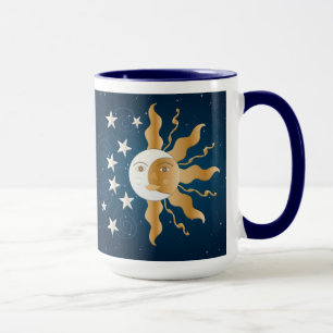 Mug Sun lunatique, lune et étoiles