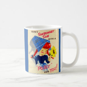 Mug Sunbonnet Sue 1940 a un posy pour vous