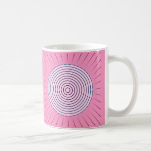Mug Sunburst géométrique moderne - Nuances de rose
