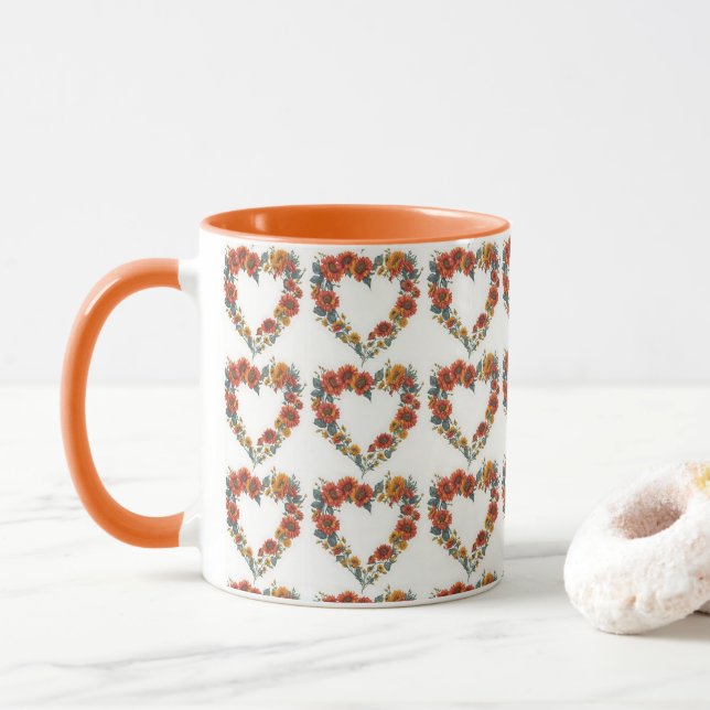 Mug "Sunflower Log, Jardin de tournesol (Avec donut)
