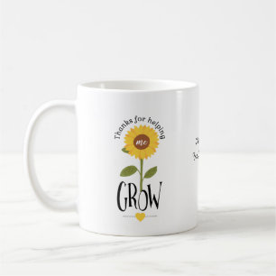 Mug Sunflower merci de m'aider à devenir professeur