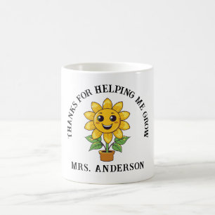 Mug Sunflower merci de m'aider à devenir professeur