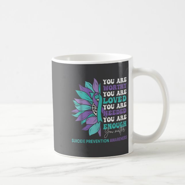 Mug Sunflower Motivational Suprt Suicide Prevention Aw (Droite)