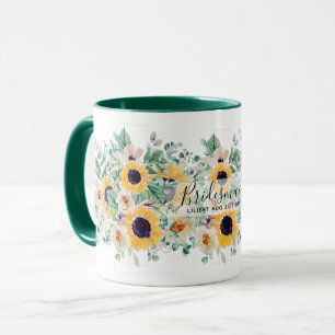 Mug Sunflowers Eucalyptus Mariage de verdure