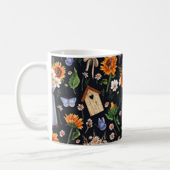 Mug Sunny Rustic Watercolor Motif (Gauche)