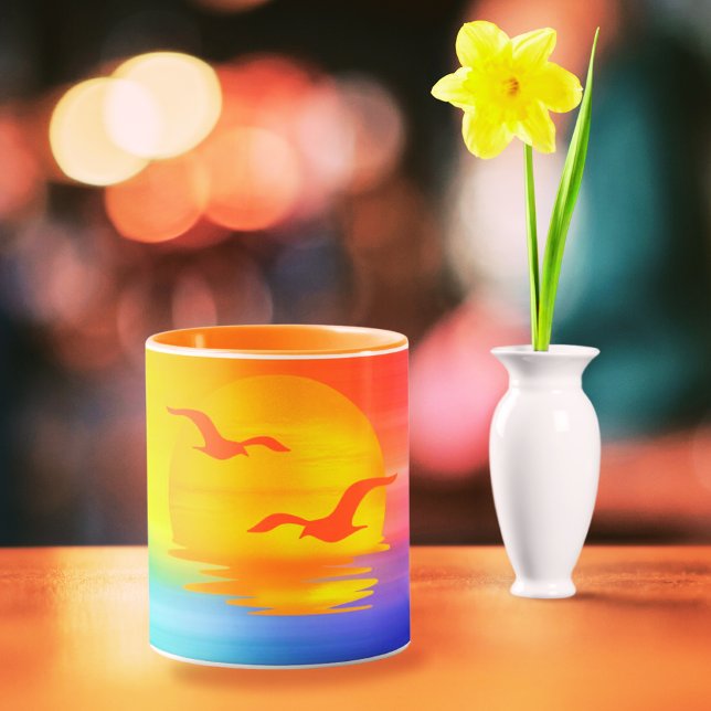 Mug Sunrise arc-en-ciel (Créateur téléchargé)
