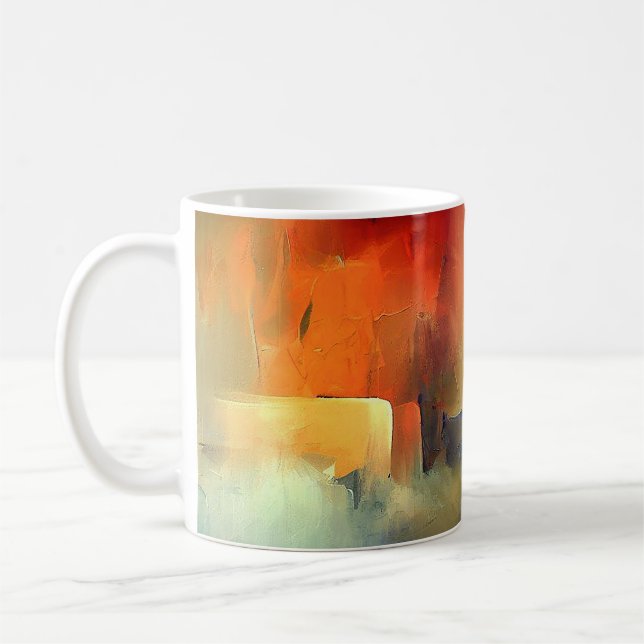 Mug Sunset Hues Abstrait Art Mug, idée de cadeau artis (Gauche)