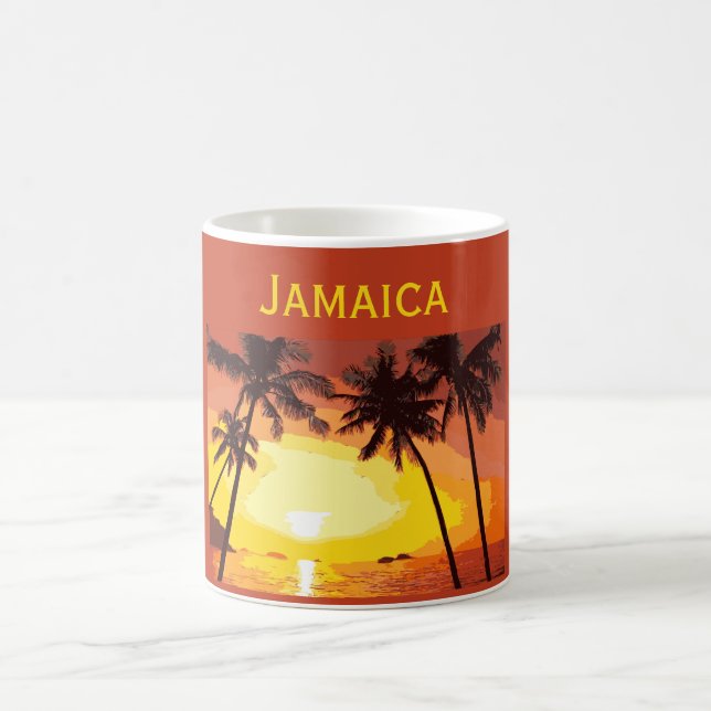 Mug Sunset Plage tropicale Jamaïque Palmiers N'importe (Centre)