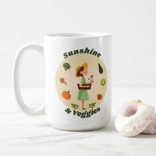 Mug Sunshine & Légume   Fille de jardin personnalisée