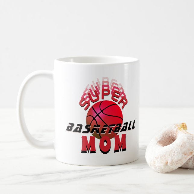 Mug Super Basketball Maman Sporty Mère fête des mères (Avec donut)