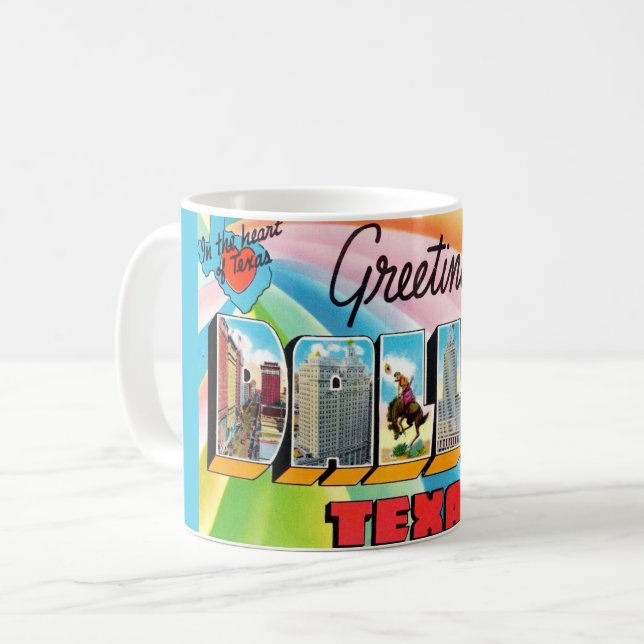 Mug Super coloré Dallas Texas (Devant gauche)