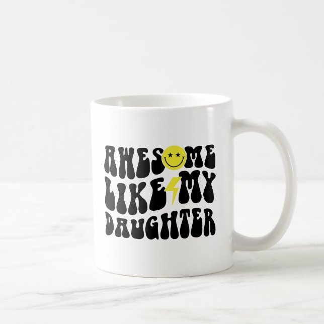 Mug Super Comme Ma Fille Fête des pères Papa Super (Droite)