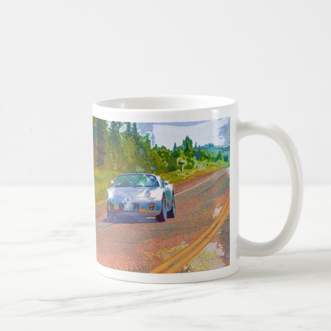 Mug Super Cool Super Fast Silver Sports Car (Droite)