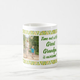 Mug Super grand-père est génial 3 Photo Green Border
