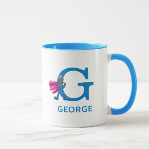 Mug Super Grover Ajouter Votre Nom Et Monogramme G