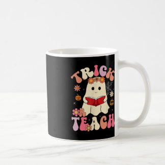 Mug Super Halloween Trick Ou Enseigner Retro Floral Fa