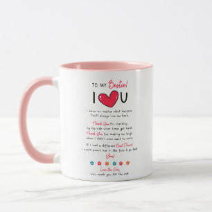 Mug Super Mignonne À Mon Bestie Amitié Fleurs D'Amour