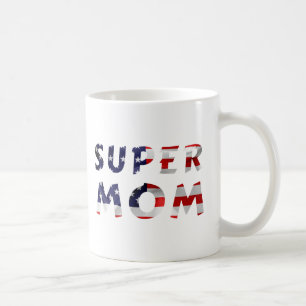Mug Super Mom and the American Flag