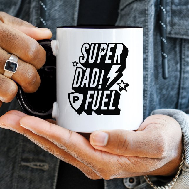 Mug Super Papa Carburant Superhero amusant Comique Mon (Créateur téléchargé)