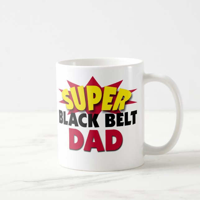 Mug Super Papa Ceinture Noire (Droite)