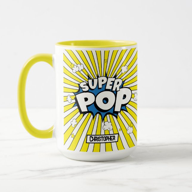 Mug SUPER POP! | Poppin’ Cute Quirky Funny Punny  (Gauche)