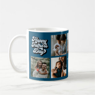 Mug Super Retro Happy Fête des pères 7 Photo Collage
