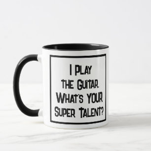 Mug Super Talent Guitariste. Joueur de guitare à deux