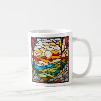 Mug Superbe paysage de verre filé couché de soleil