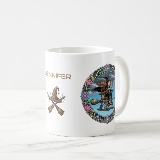 Mug Superbe Pilote Sorcière (Devant droit)