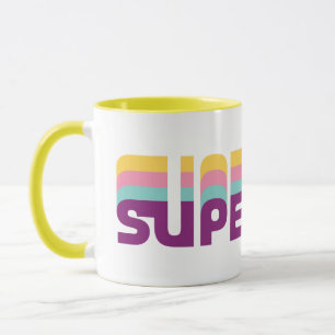 Mug Supergirl Retro Colorshift Graphic