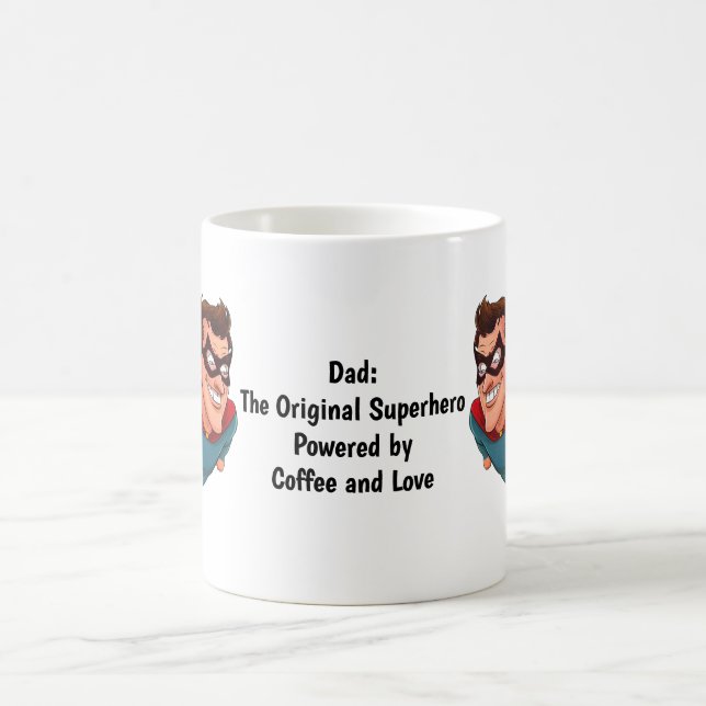 Mug Superhero papa personnalisé (Centre)