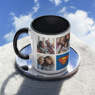 Mug Superman S-Shield Meilleur papa photo Collage
