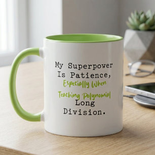 Mug Superpuissance Patience Division Longue Polynomial
