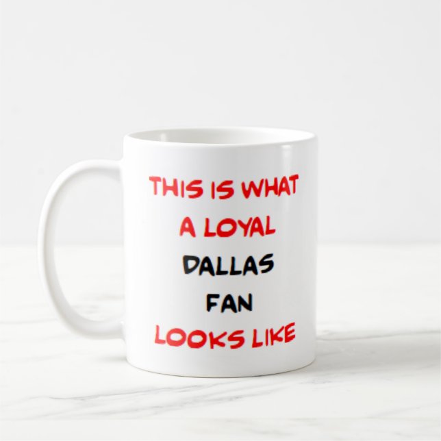 Mug supporter de Dallas, loyal (Gauche)