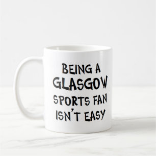 Mug supporter sportif de glasgow, étant