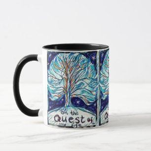 Mug Sur la quête de ma vie - Arbre - Étoiles