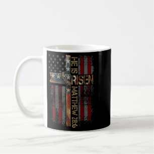 Mug Sur le dos Drapeau américain Croix Jésus est ressu