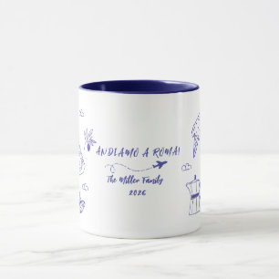 Mug Sur mesure Andiamo a Roma Italie Vacances en famil