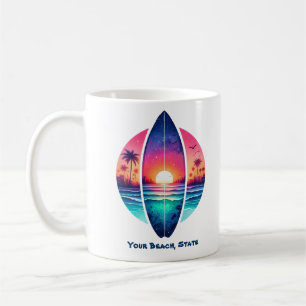 Mug Surf au coucher du soleil
